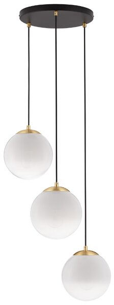 Bílé skleněné závěsné světlo Nova Luce Vita 30 cm