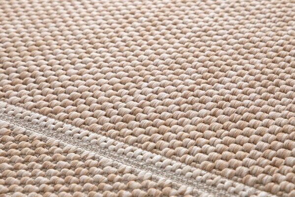 Fargotex Světle hnědý zahradní koberec Grano Frame 160 x 230 cm