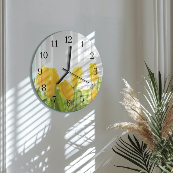 Skleněné nástěnné hodiny Tulipány zsoc-fi30-00175774
