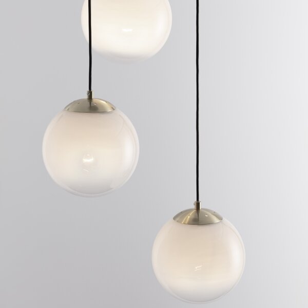 Bílé skleněné závěsné světlo Nova Luce Vita 30 cm