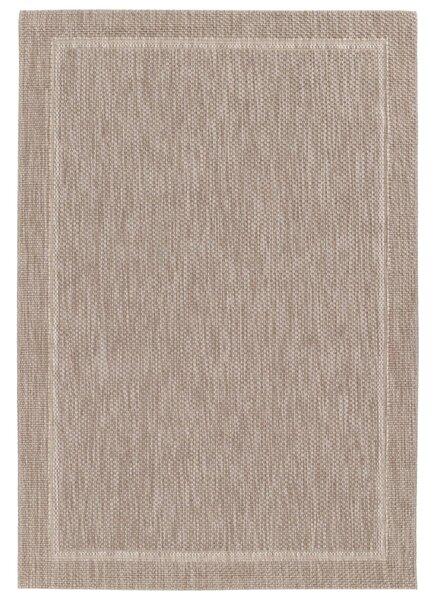Fargotex Šedý zahradní koberec Grano Frame 160 x 230 cm