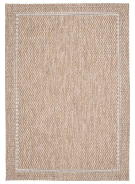 Fargotex Světle hnědý zahradní koberec Grano Frame 160 x 230 cm