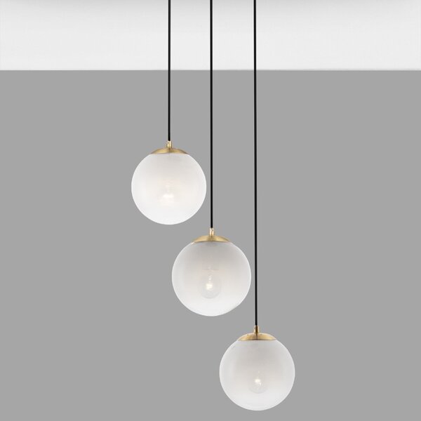 Bílé skleněné závěsné světlo Nova Luce Vita 30 cm