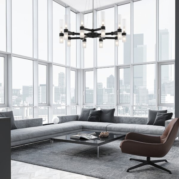 Skleněné závěsné světlo Nova Luce Century 70 cm