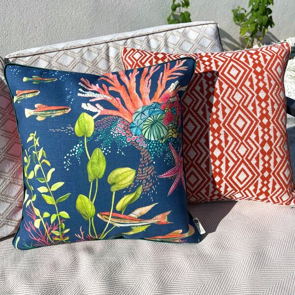 BOHOLOGY Set dvou venkovních povlaků na polštář Marine Aztec IX