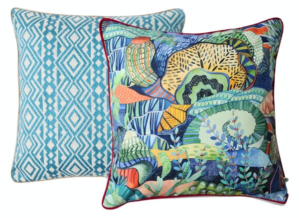 BOHOLOGY Set dvou venkovních povlaků na polštář Marine Aztec X