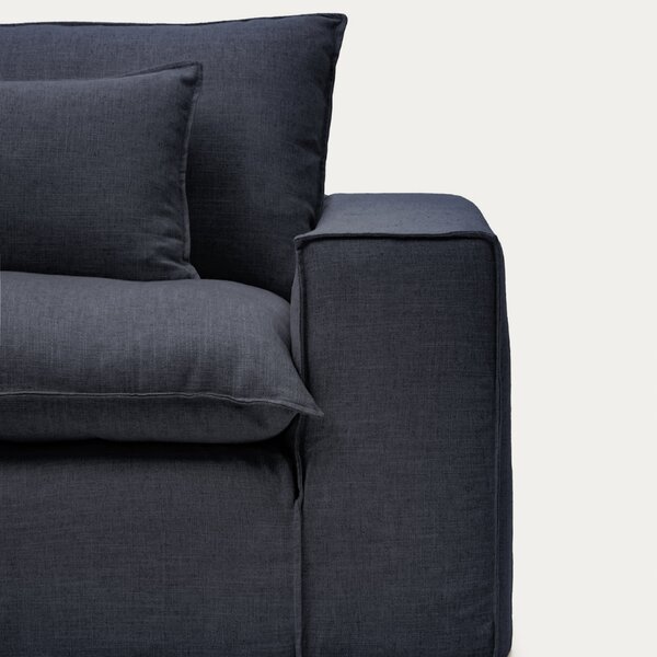 Kave Home Tmavě šedá pohovka Anarela 220 cm s odnímatelným potahem