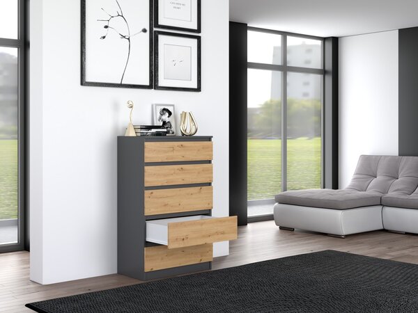 TP Living Komoda MALWA M5 dub artisan / antracit