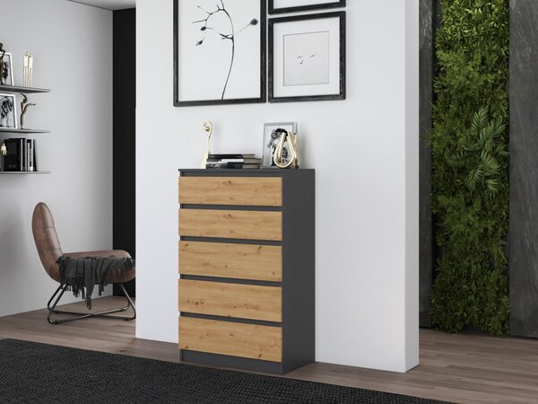 TP Living Komoda MALWA M5 dub artisan / antracit