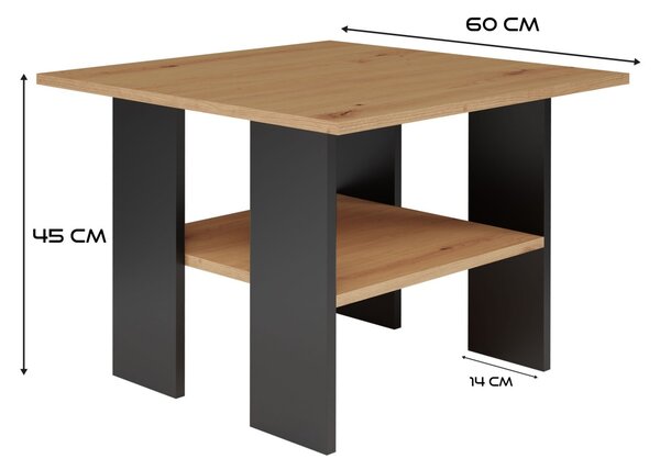 TP Living Konferenční stolek LAWA I dub artisan/černý