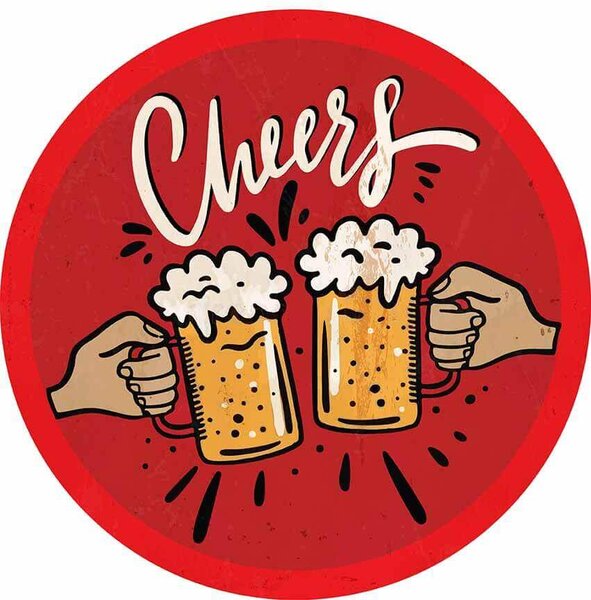 Ceduľa Cheers Beer 30x30 cm Plechová tabuľa