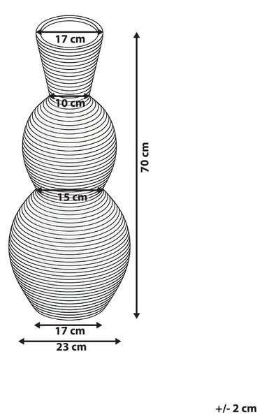 Dekorativní váza SYMI Ratan 70 cm Přírodní