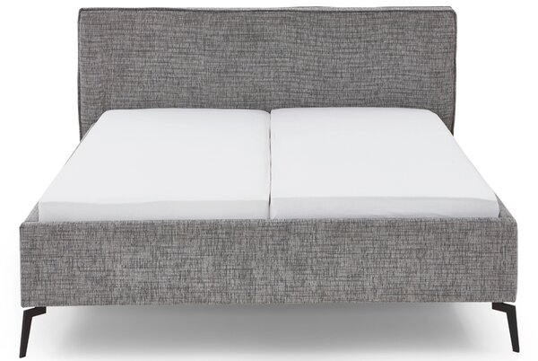 Šedá čalouněná dvoulůžková postel Meise Möbel Riva 160 x 200 cm