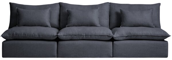 Kave Home Tmavě šedá pohovka Anarela 330 cm s odnímatelným potahem