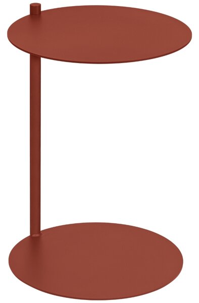 Noo.ma Červený kovový odkládací stolek Ande 40 cm