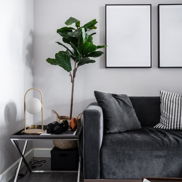 Bílo-zlatá skleněná stolní LED lampa Nova Luce Hook