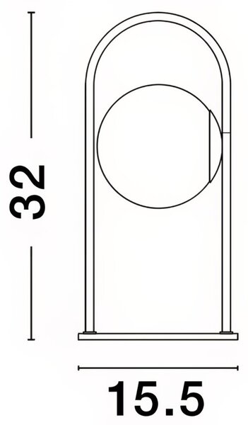 Bílo-zlatá skleněná stolní LED lampa Nova Luce Hook