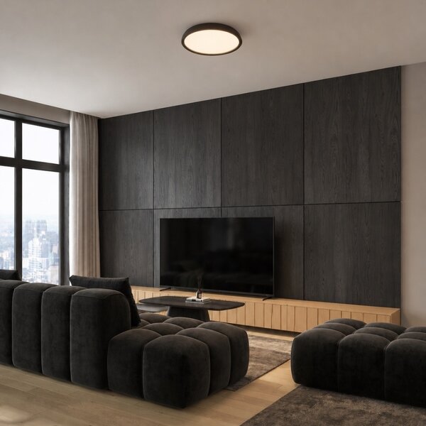 Nova Luce Hnědé kovové stropní LED světlo Felicia 45 cm
