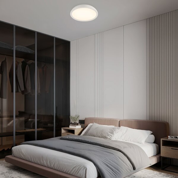 Nova Luce Bílé kovové stropní LED světlo Felicia 45 cm