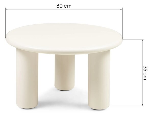 Hector Konferenční stolek Blair 60 cm krémový