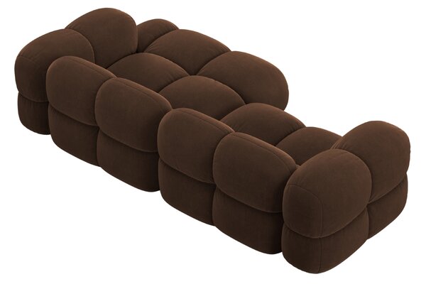 -25 % Dny MOMENTI– Cosmopolitan Design Hnědá sametová rohová pohovka Loretto 250 cm, pravá