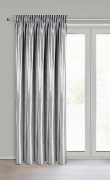 ZATEMŇOVACÍ ZÁVĚS NA PÁSCE CAMERON 140X270 CM STŘÍBRNÁ