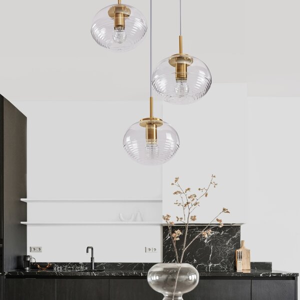 Skleněné závěsné světlo Nova Luce Maeve 30 cm