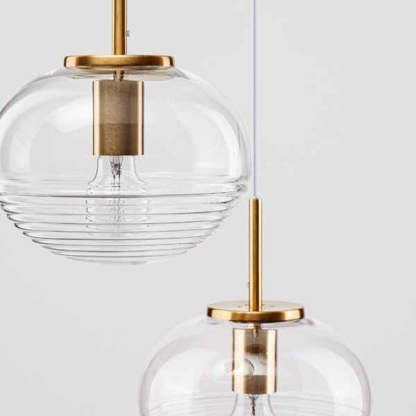 Skleněné závěsné světlo Nova Luce Maeve 30 cm