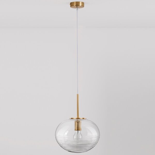 Skleněné závěsné světlo Nova Luce Maeve 28 cm