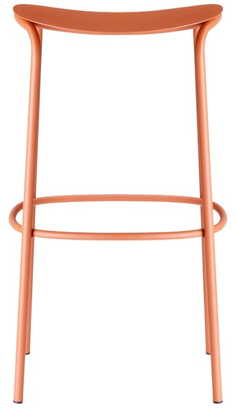 SCAB Terakotově oranžová kovová barová židle Trick 75 cm