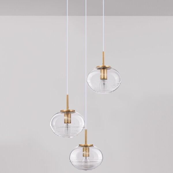 Skleněné závěsné světlo Nova Luce Maeve 30 cm