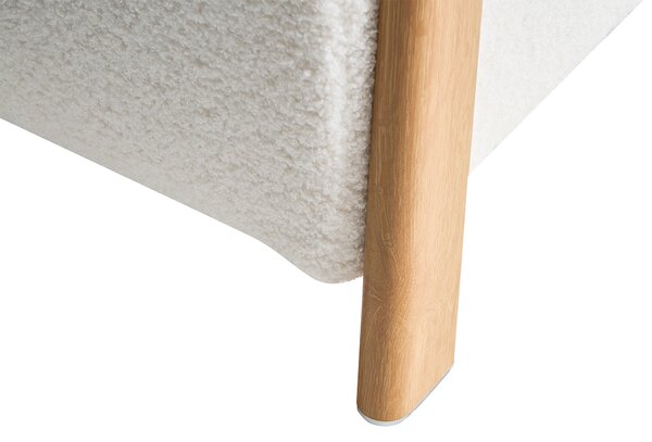 Úložný puf EDLAND Buklé 45 cm 43 cm Bílá
