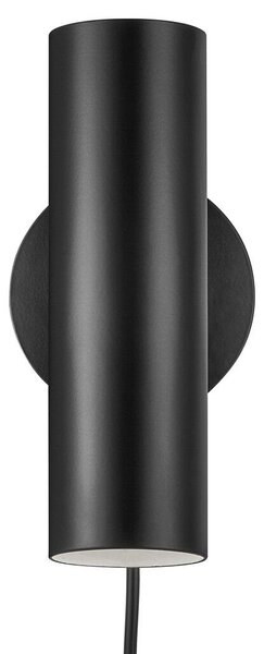 Nordlux 61681003 Mib 6, nástěnné svítidlo s vypínačem 1xGU10, černá, výška 20cm