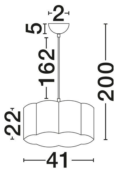 Nova Luce Béžové závěsné světlo Bloosy 41 cm