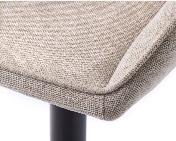 Béžové čalouněné jídelní křeslo s područkami Nolan – Unique Furniture