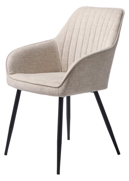 Béžové čalouněné jídelní křeslo s područkami Nolan – Unique Furniture