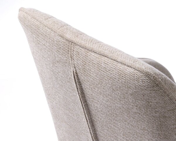 Béžové čalouněné jídelní křeslo s područkami Nolan – Unique Furniture