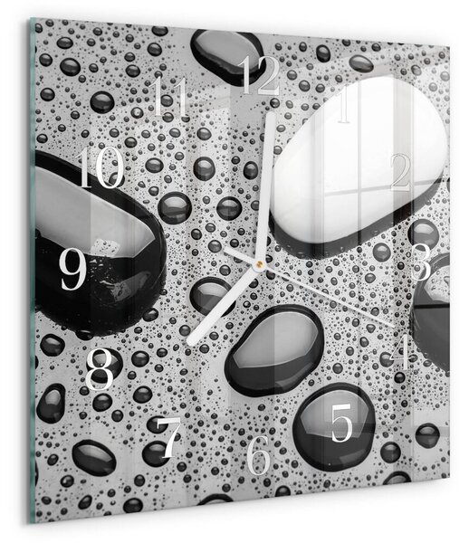 Skleněné hodiny Kameny zskb-30x30-00083345