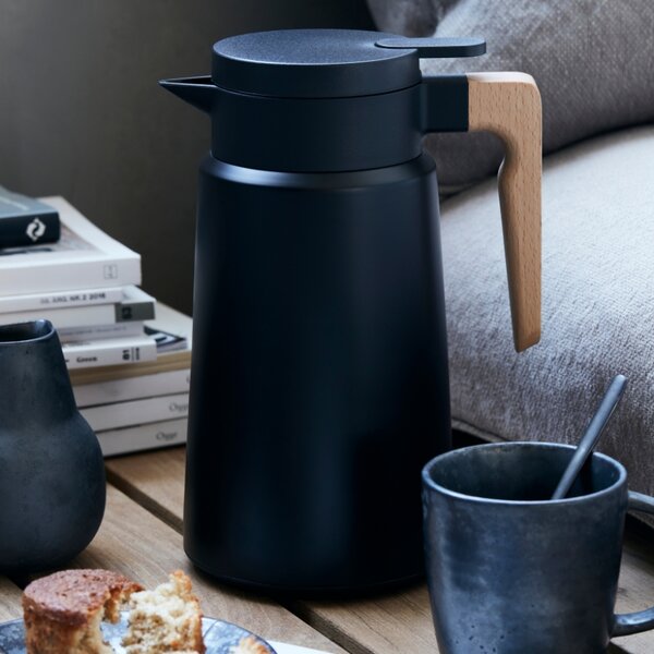 House Doctor Černá nerezová termokonvice Cole 1,8 l