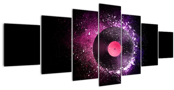 Obraz - Vinylová deska v růžovo-fialových (210x100 cm)