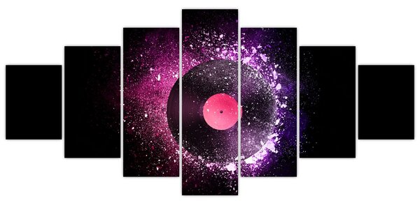 Obraz - Vinylová deska v růžovo-fialových (210x100 cm)