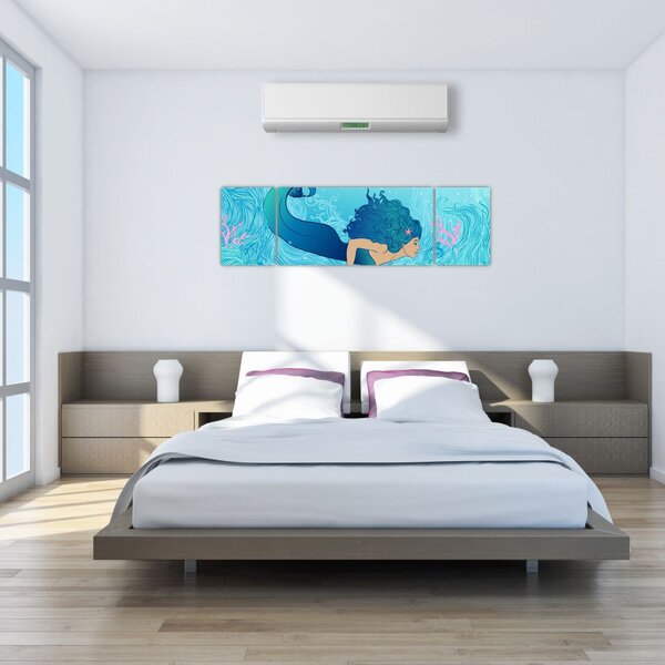 Obraz - Mořská panna (170x50 cm)