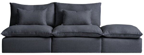 Kave Home Tmavě šedá pohovka Anarela 310 cm s odnímatelným potahem