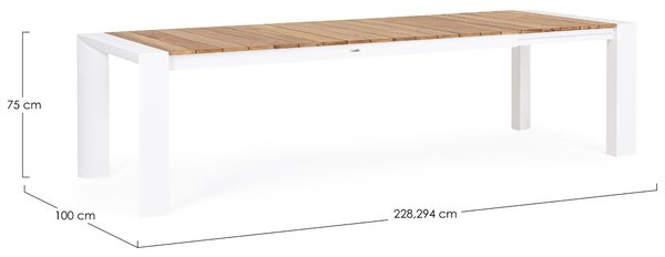 Bizzotto Zahradní rozkládací stůl Cameron 228/294 x 100 cm