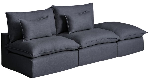 Kave Home Tmavě šedá pohovka Anarela 310 cm s odnímatelným potahem