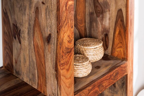 Designový regál Timber 180 cm Sheesham kouřový