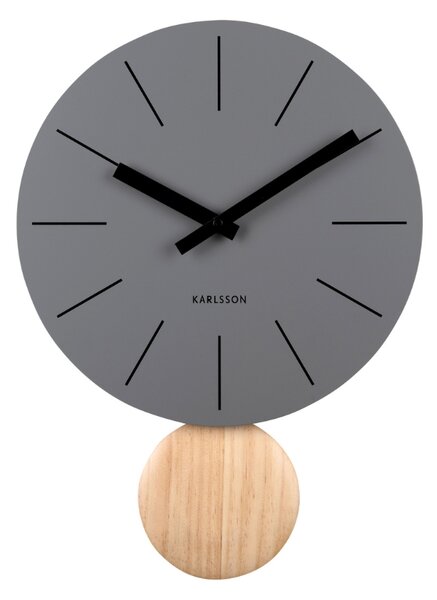 Present time Tmavě šedé nástěnné hodiny Lora 30 cm