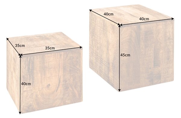 Sada odkládacích stolků Padilla 40 cm mango