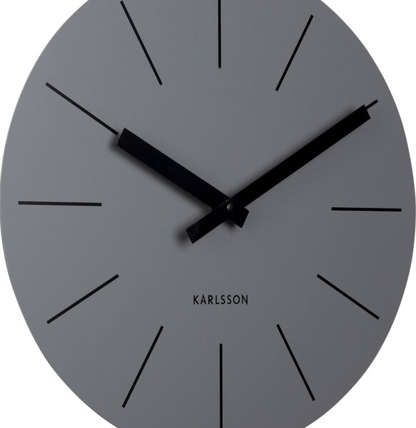 Present time Tmavě šedé nástěnné hodiny Lora 30 cm