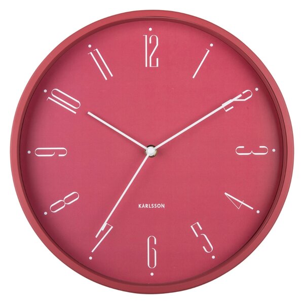 Present time Růžové nástěnné hodiny Grand 30 cm